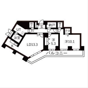 2LDK 間取り図