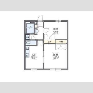 2DK 間取り図