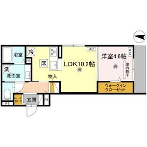 1LDK 間取り図