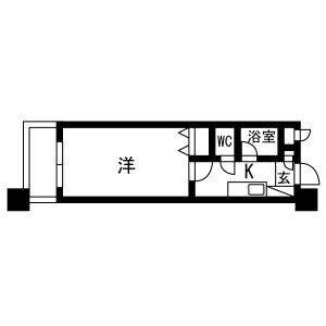 1K 間取り図