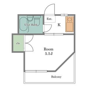 1K 間取り図
