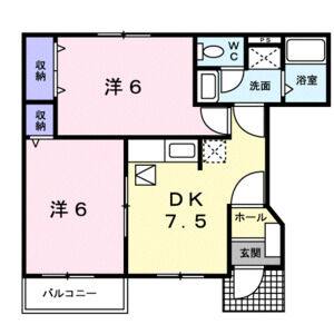 2DK 間取り図