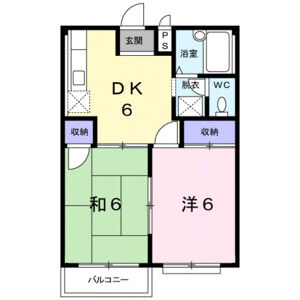 2DK 間取り図