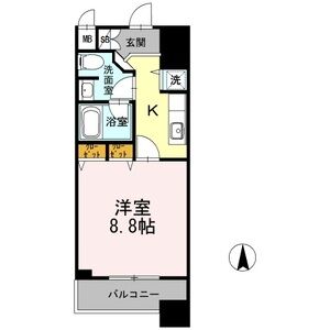 1K 間取り図