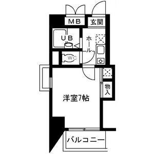 1K 間取り図