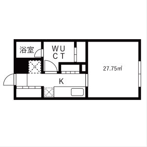 1K 間取り図