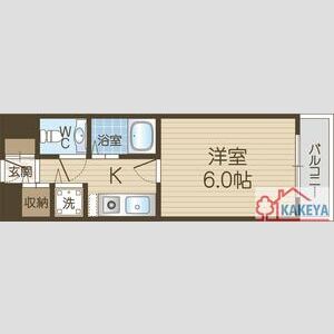 1K 間取り図