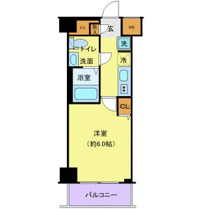 1K 間取り図