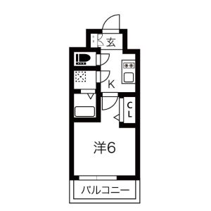 1K 間取り図