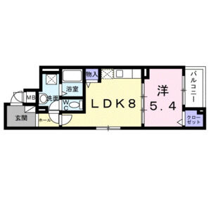 1LDK 間取り図