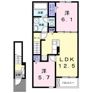 2LDK 間取り図
