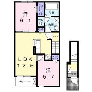 2LDK 間取り図