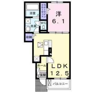 1LDK 間取り図