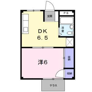 1DK 間取り図