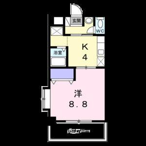 1K 間取り図