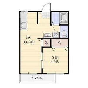 1LDK 間取り図