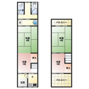 4K 間取り図