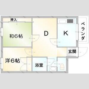 2DK 間取り図