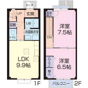 2LDK 間取り図