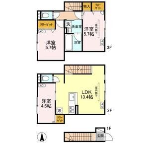 3LDK 間取り図