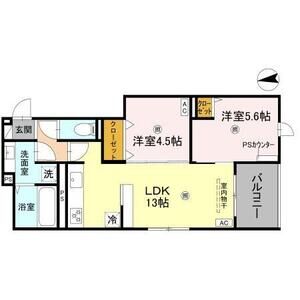 2LDK 間取り図