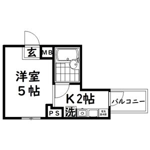 1K 間取り図