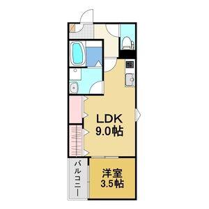 1LDK 間取り図