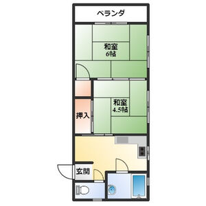 2DK 間取り図