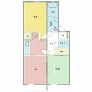 2DK 間取り図