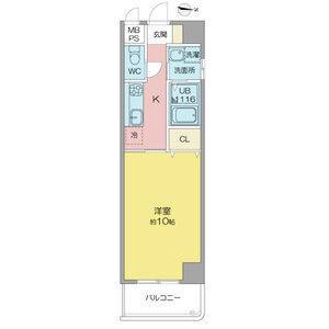 1K 間取り図