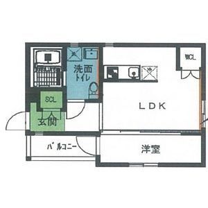 1LDK 間取り図