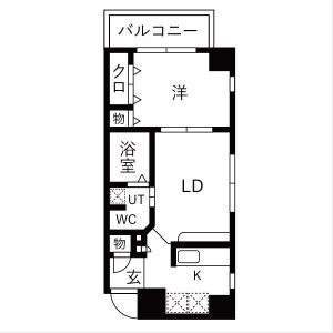 1LDK 間取り図
