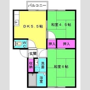 2DK 間取り図
