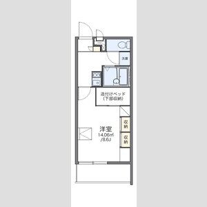 1K 間取り図