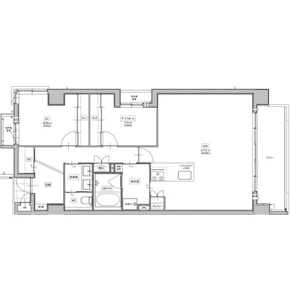 2LDK 間取り図