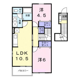 2LDK 間取り図