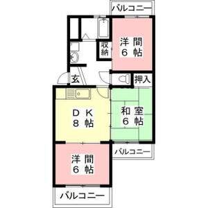 3DK 間取り図