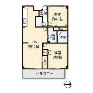 2LDK 間取り図