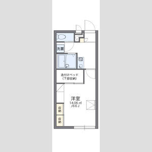 1K 間取り図