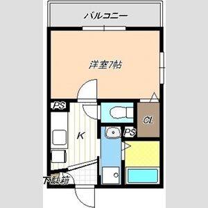 1K 間取り図