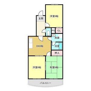 3DK 間取り図
