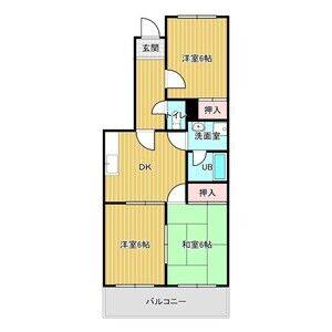 3DK 間取り図