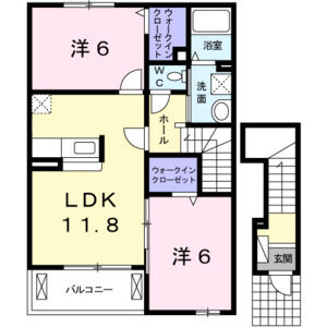 2LDK 間取り図