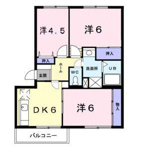 3DK 間取り図