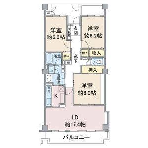 3LDK 間取り図
