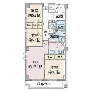 3LDK 間取り図