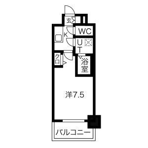 1K 間取り図