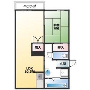 2DK 間取り図