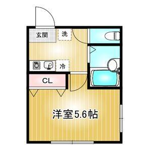 1K 間取り図