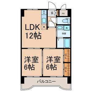 2LDK 間取り図